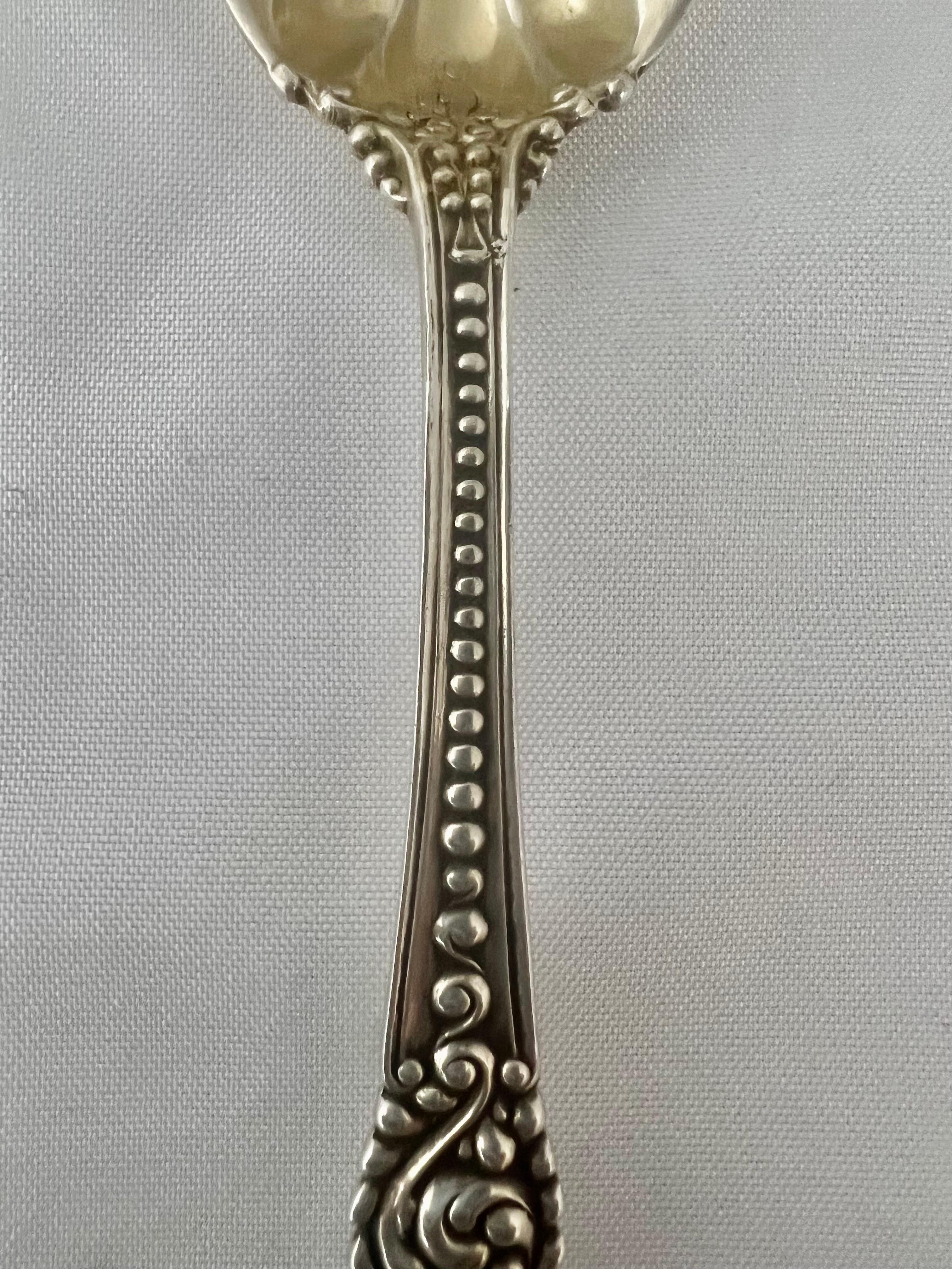 19th Century English Sterling Silver Serving Spoon, 1891 For Sale