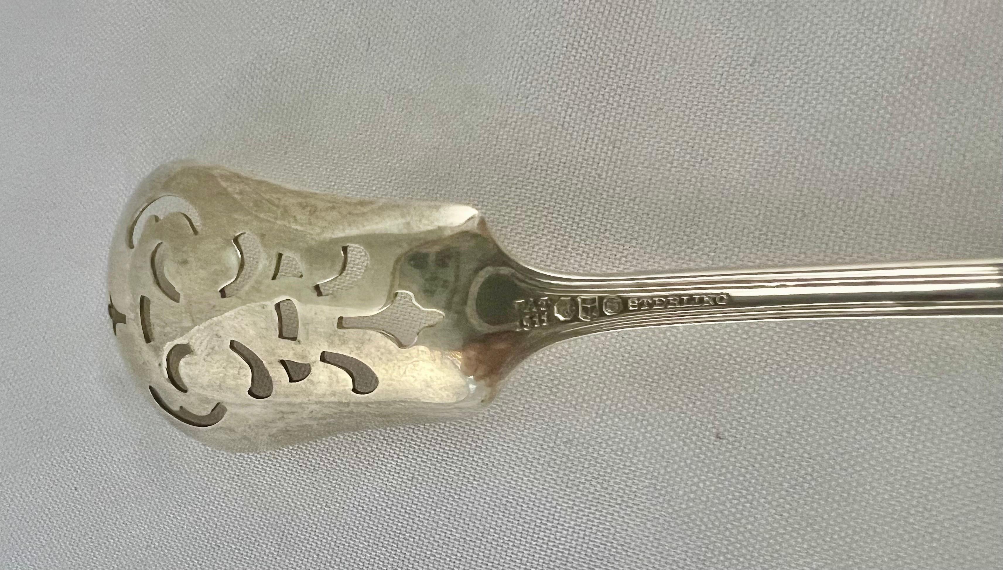English Sterling Silver Serving Spoon For Sale 1