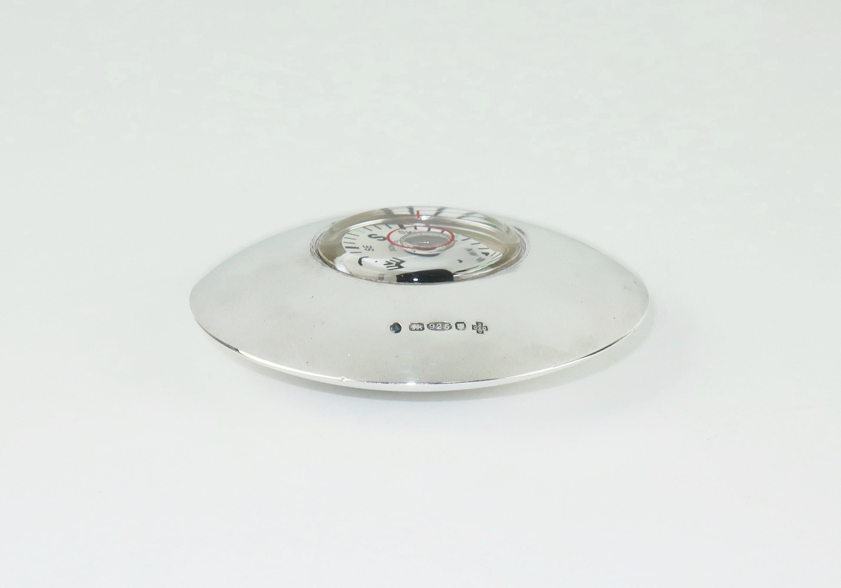 sterling silver pocket compass