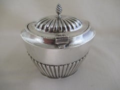 English Sterling Silver, Tea Caddy, Hallmarked, Chester1909 by Barker Brothers