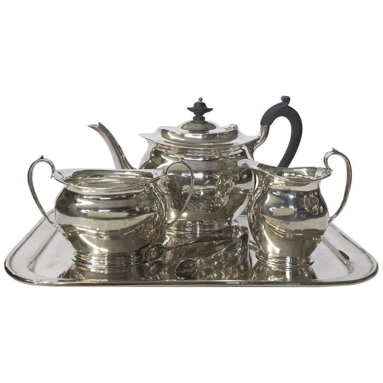 English Sterling Silver Tea Set For Sale at 1stDibs