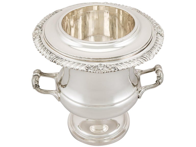 English Sterling Silver Wine Cooler by Garrard and Co Ltd, 1960s at 1stDibs