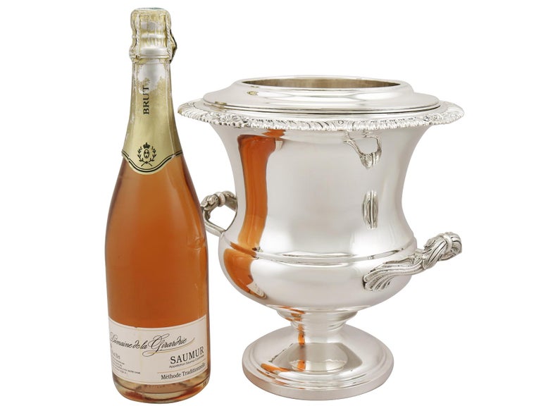 English Sterling Silver Wine Cooler by Garrard and Co Ltd, 1960s at 1stDibs