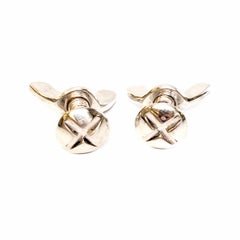 English Sterling Silver Wing Nut and Bolt Cufflinks