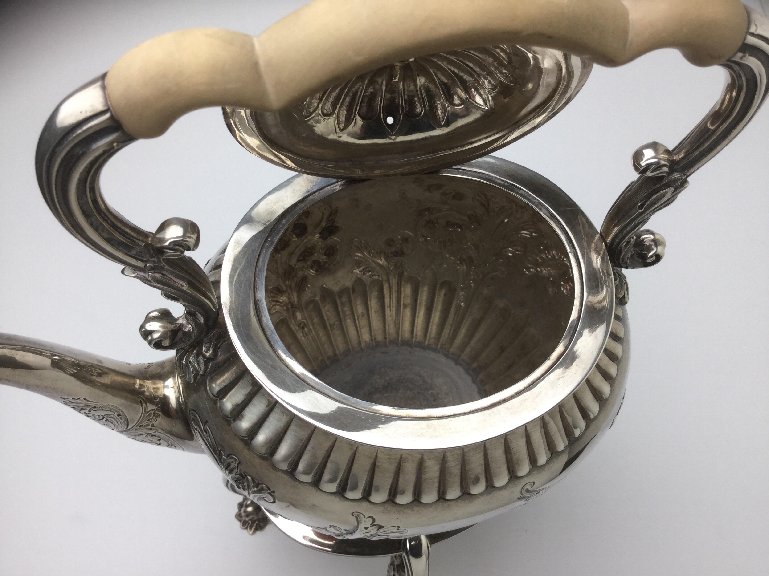 Late 19th Century English Sterling Tip Kettle by Mappin & Web, London, 1893-1895 For Sale