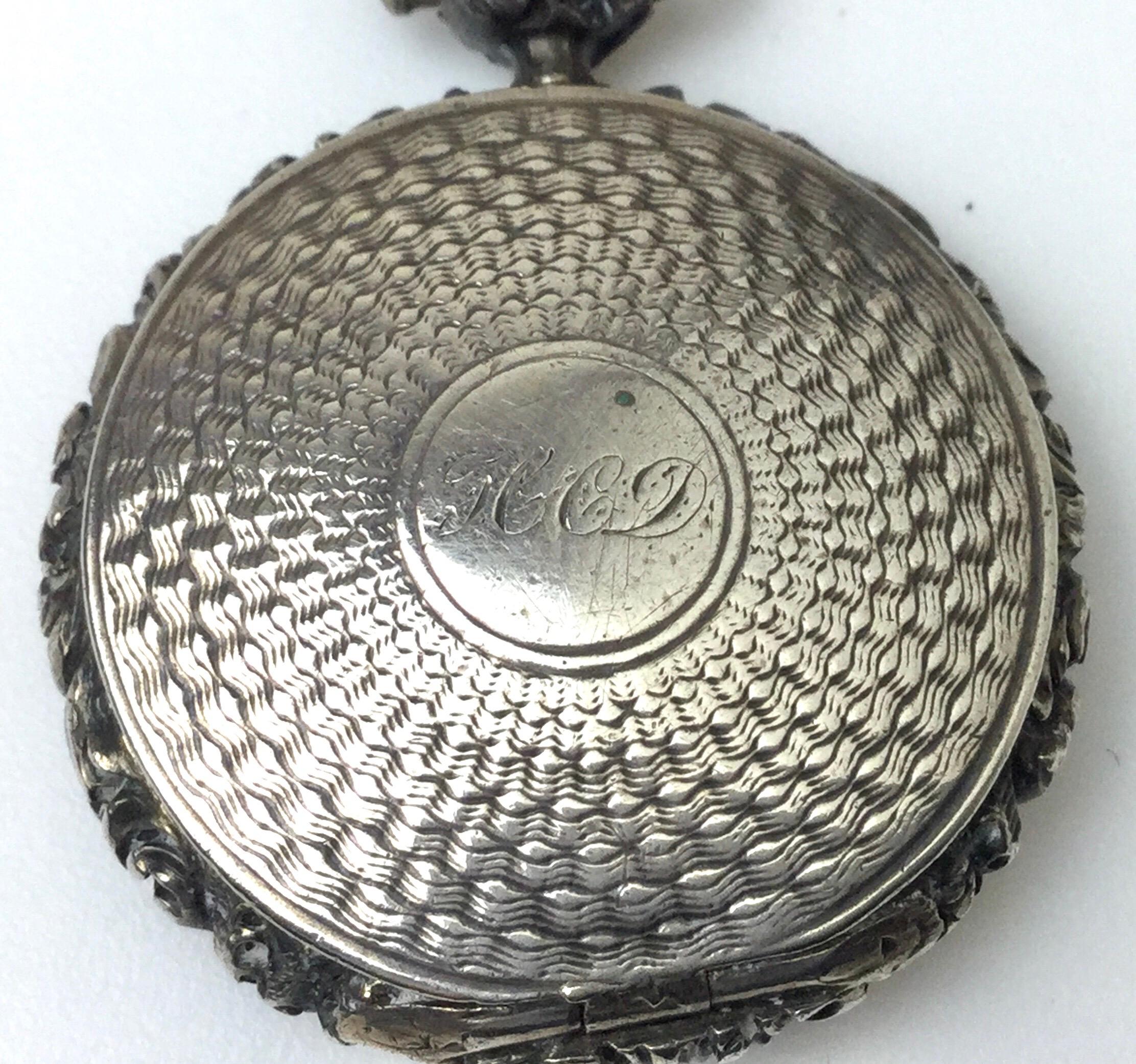 This is a rare form English sterling Birmingham 1832-1833 by Jos. Willmore. HCD is the monogram. Gold wash on the inside. Measures: 1” by 1 1/2” tall with ring. The English hallmarks located on the inside. Age appropriate ware. No dings or dents.