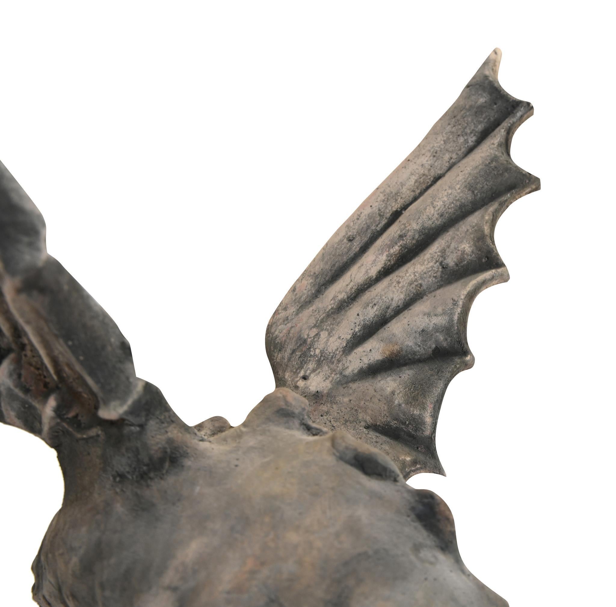 You are viewing a wonderful English gargoyle or griffin statue
Great piece for the garden
We've shown it here on a Gothic pedestal stand which is available but not included in the listing
Good size at over three feet tall - 96 CM
Crafted from