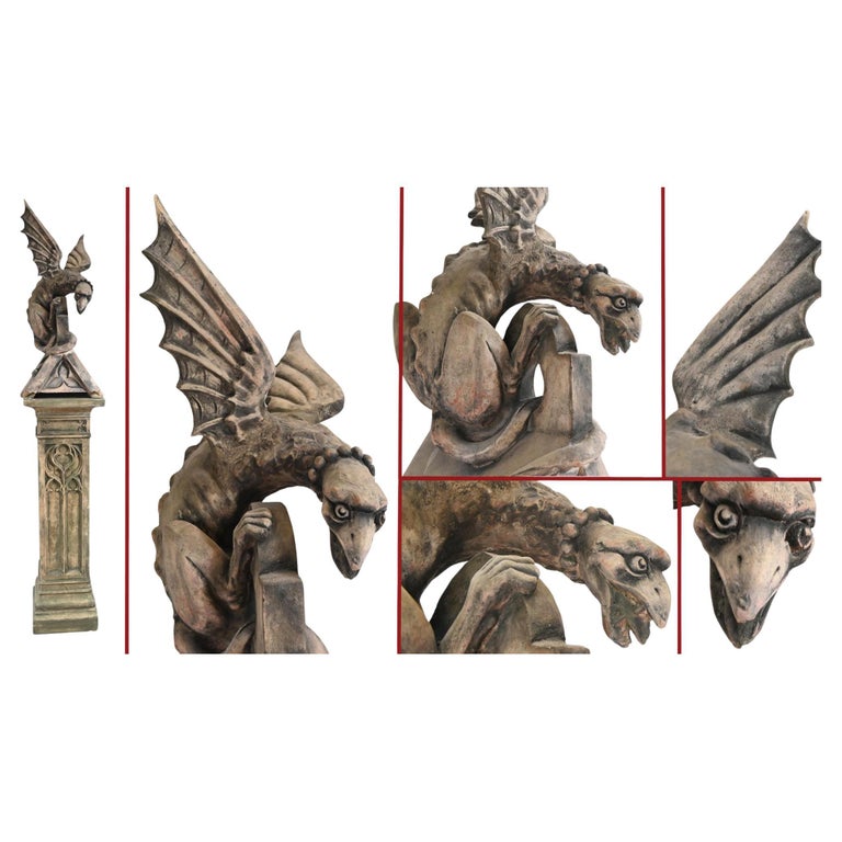 Escultura gárgola de piedra fundida - Oferta Limitada en Stock