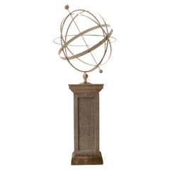 Englisches Armillary aus Stein und Metall