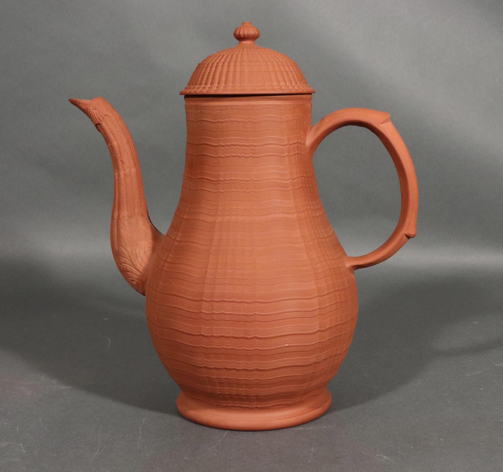 English Stoneware Pottery Redware Coffeepot For Sale 4
