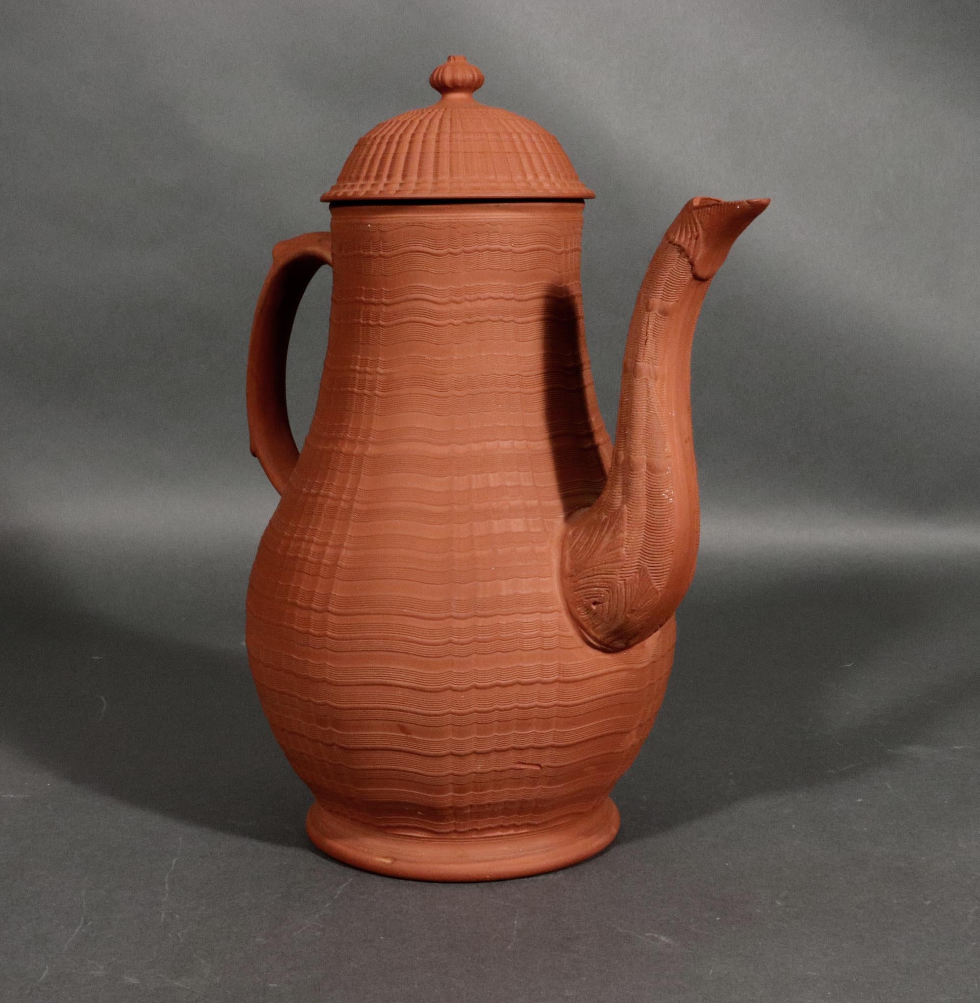 English Stoneware Pottery Redware Coffeepot For Sale 6