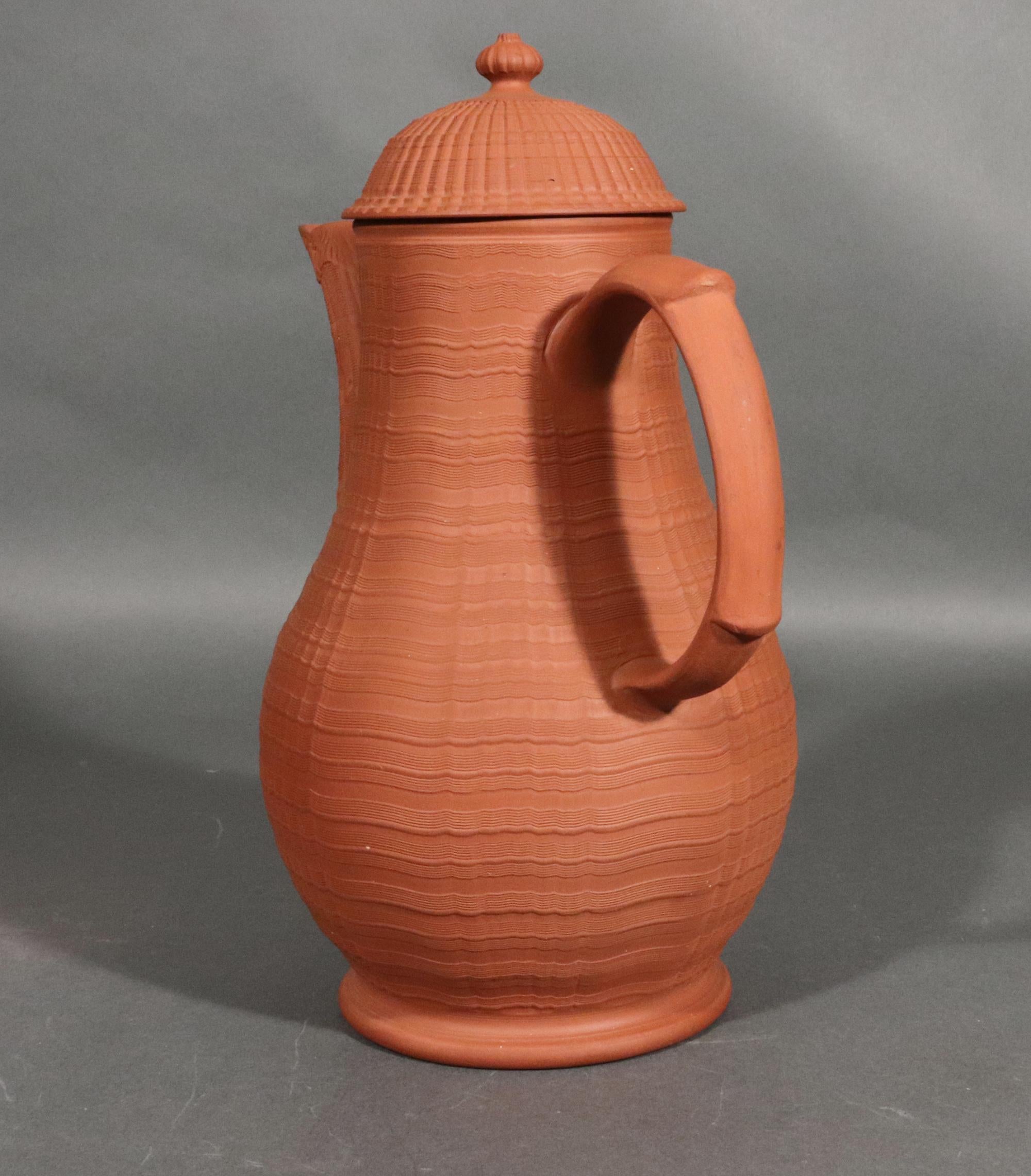 English Stoneware Pottery Redware Coffeepot For Sale 3