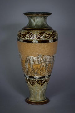 English Stoneware Vase, Royal Doulton, circa 1905