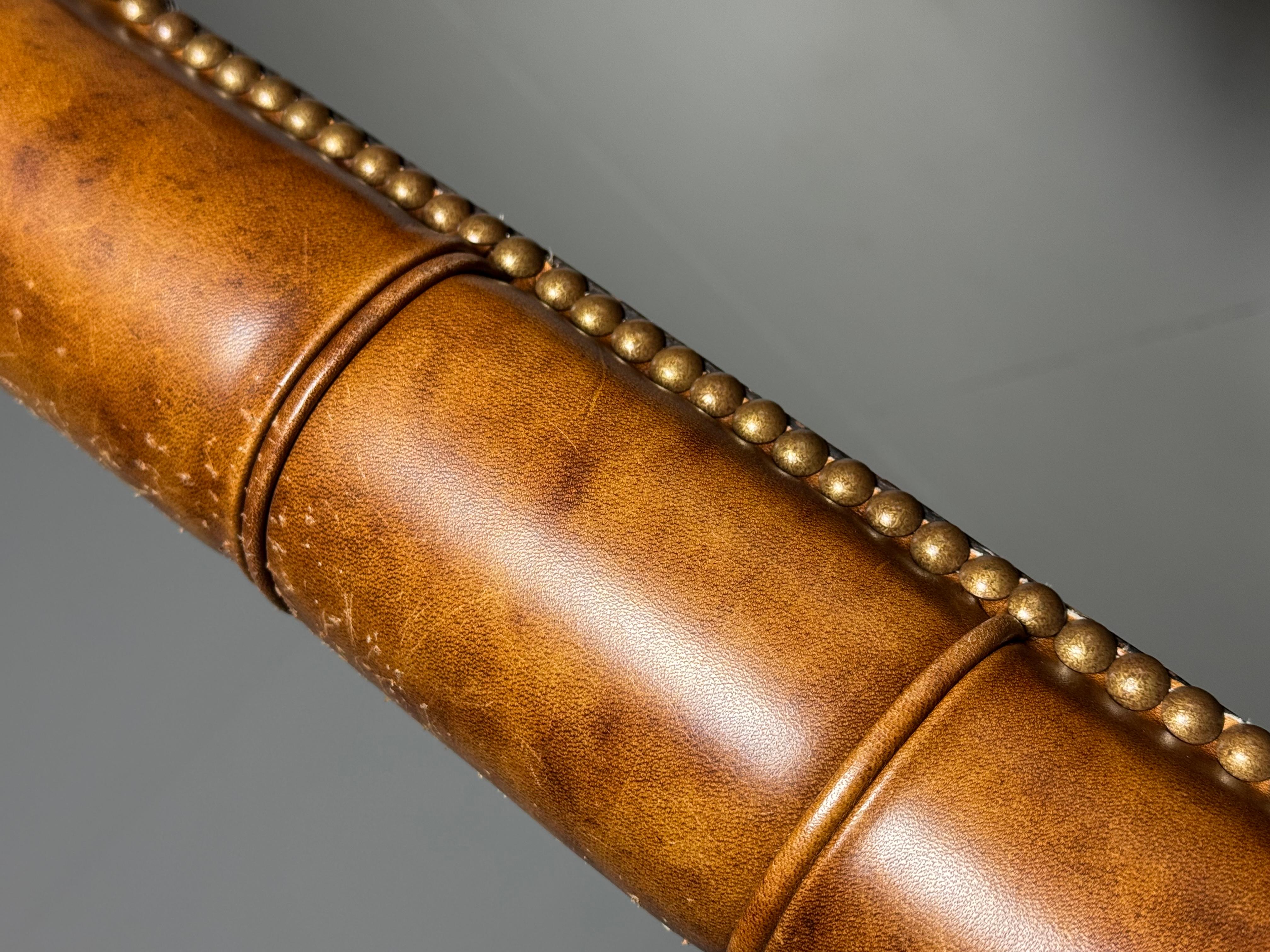 Englischer Hocker Classic Leder 20. Jahrhundert im Angebot 3
