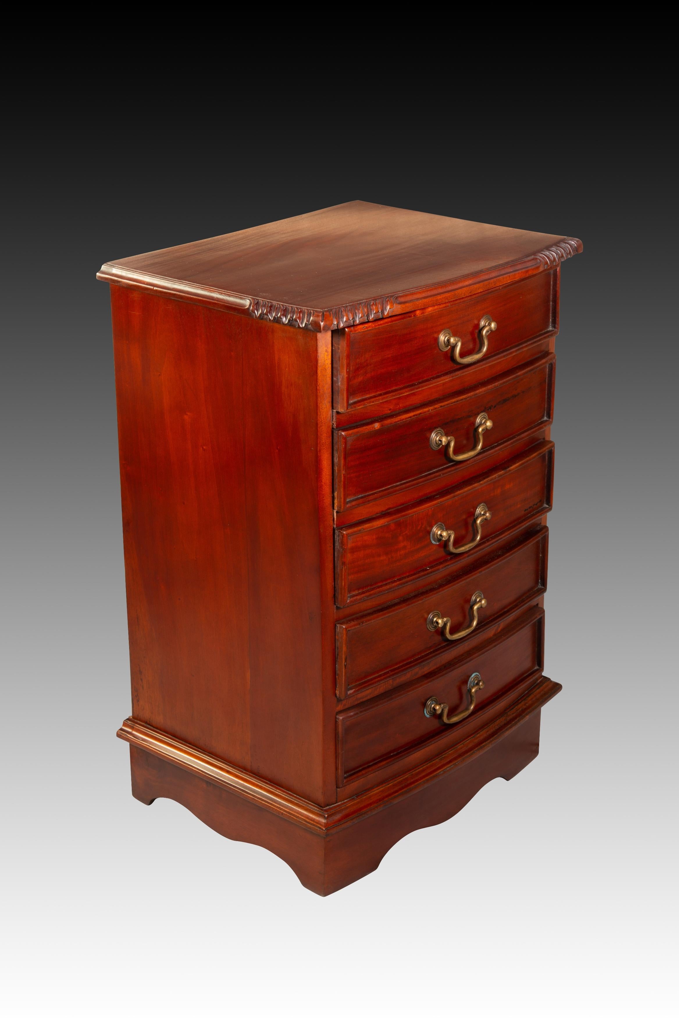 20th Century English style bedside table; pair of two.