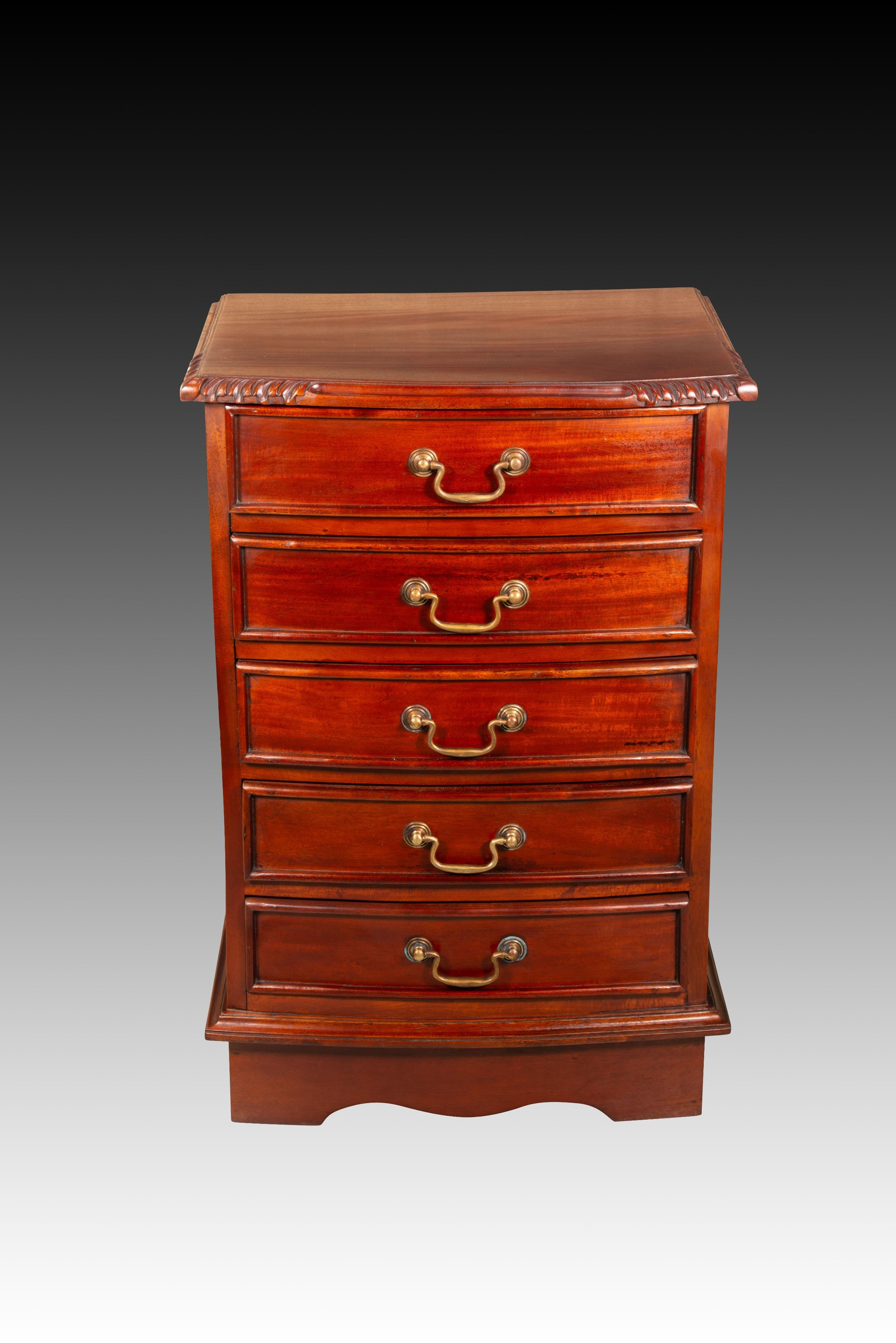 Metal English style bedside table; pair of two.