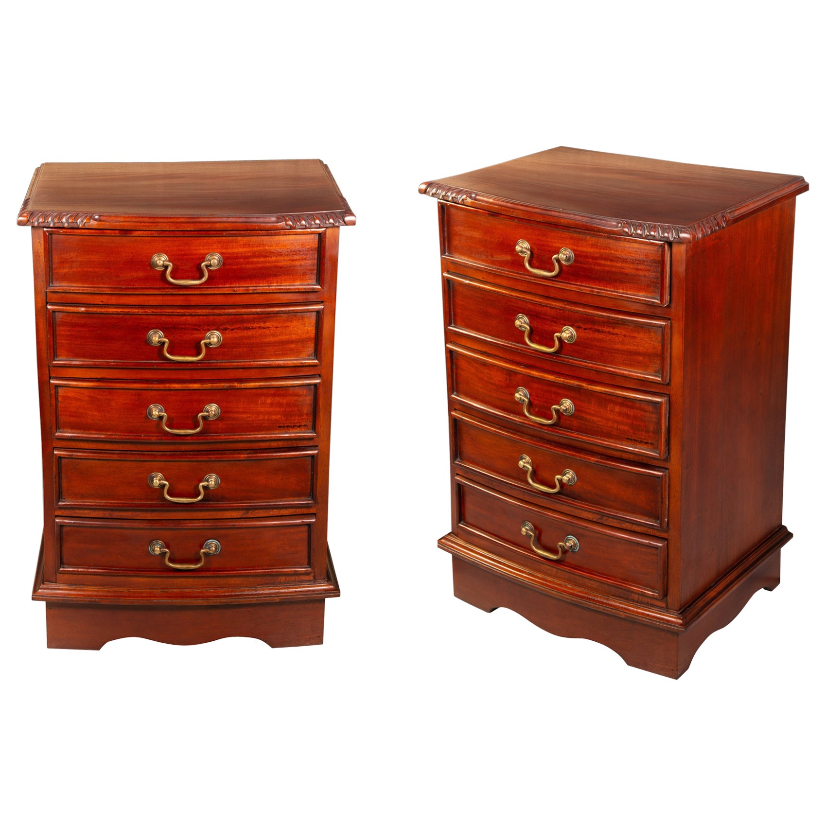 English style bedside table; pair of two.