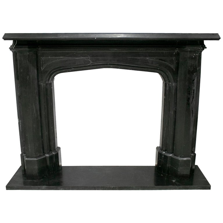 English Style Black Belgium Marble Hand, Images Of Black Fireplace Surrounds