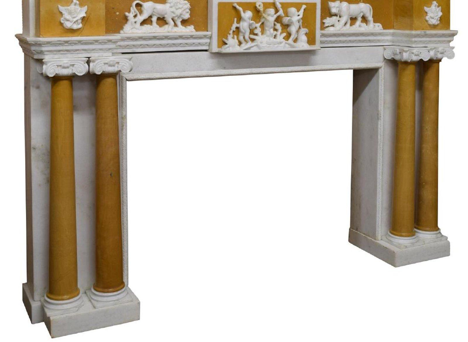 english style marble fireplace mantel