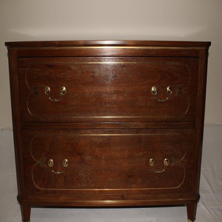 Handcrafted Indian Teak Dresser with Brass Inlay
This refined dresser is crafted from solid Indian teak wood, known for its rich grain, strength, and timeless appeal. Designed by a master artisan with over 35 years of experience, the piece reflects