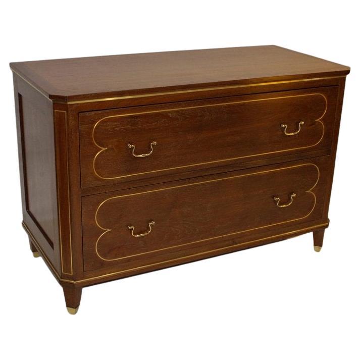 English Style Dresser – Solid Indian Teak Wood with Brass Inlay- For Sale