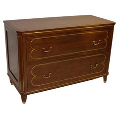English Style Dresser – Solid Indian Teak Wood with Brass Inlay-