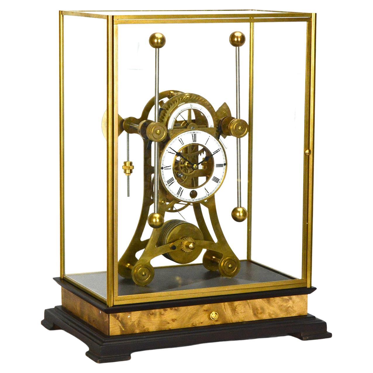 English Style Grasshopper Escapement 8 Day Fusee Double Pendulum Mantle  Clock at 1stDibs