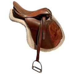Vintage English Style Horse Saddle with Pad
