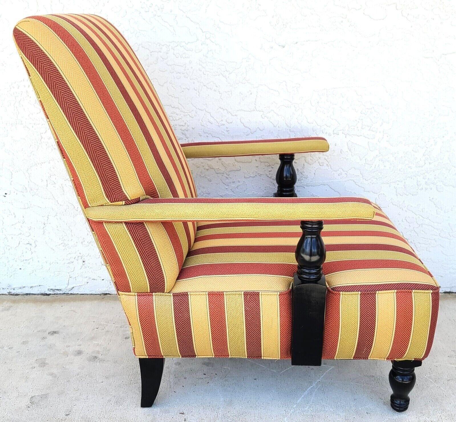 Offering one of our recent palm beach estate fine furniture acquisitions of a
Wonderful English style boudior lounge chair by Drexel Heritage

Approximate measurements in inches
39