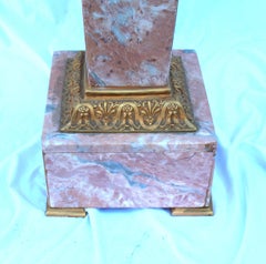English Style Marble Pedestal , Gold plate hardware