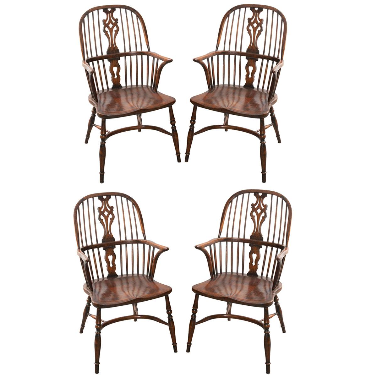 English Style Oak Windsor Chair Set