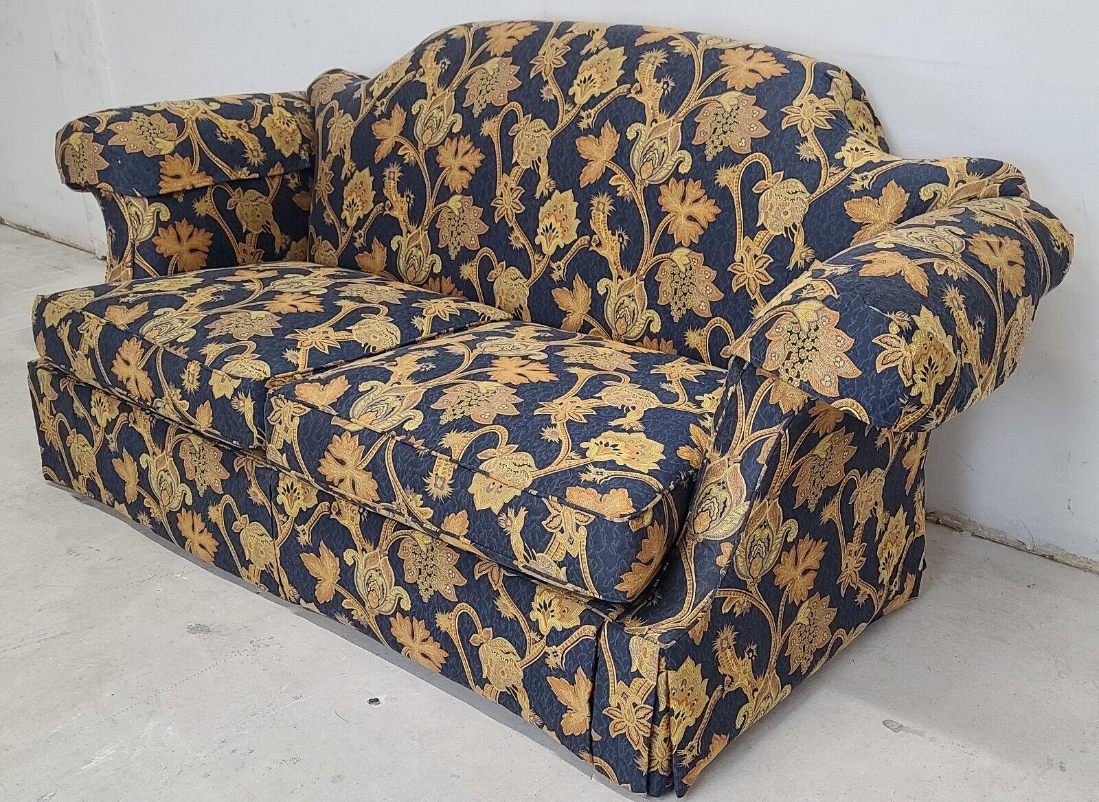 For FULL item description be sure to click on CONTINUE READING at the bottom of this listing.

Offering one of our recent palm beach estate fine furniture acquisitions of a phenomenal spotless camelback English rolled arm and rolled back sofa by