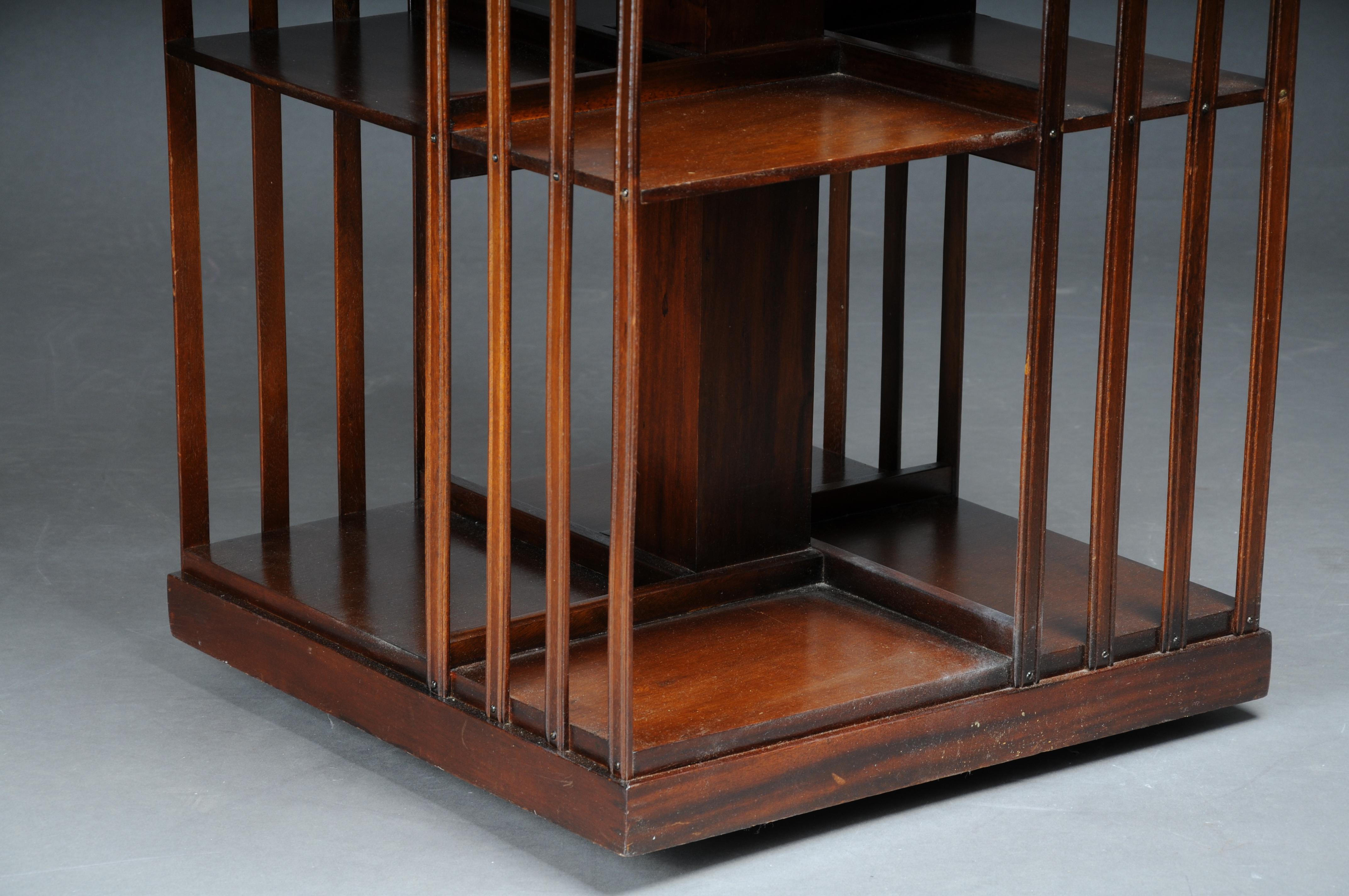 English Style Rondell Revolving Bookcase/ Shelf Stained Mahogany For Sale 1
