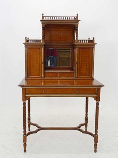 English Style Secretary Made of Walnut and with Secret Compartments
