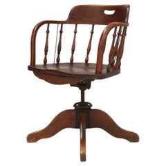 English style swivel-base “captain” desk chair, ca. 1850