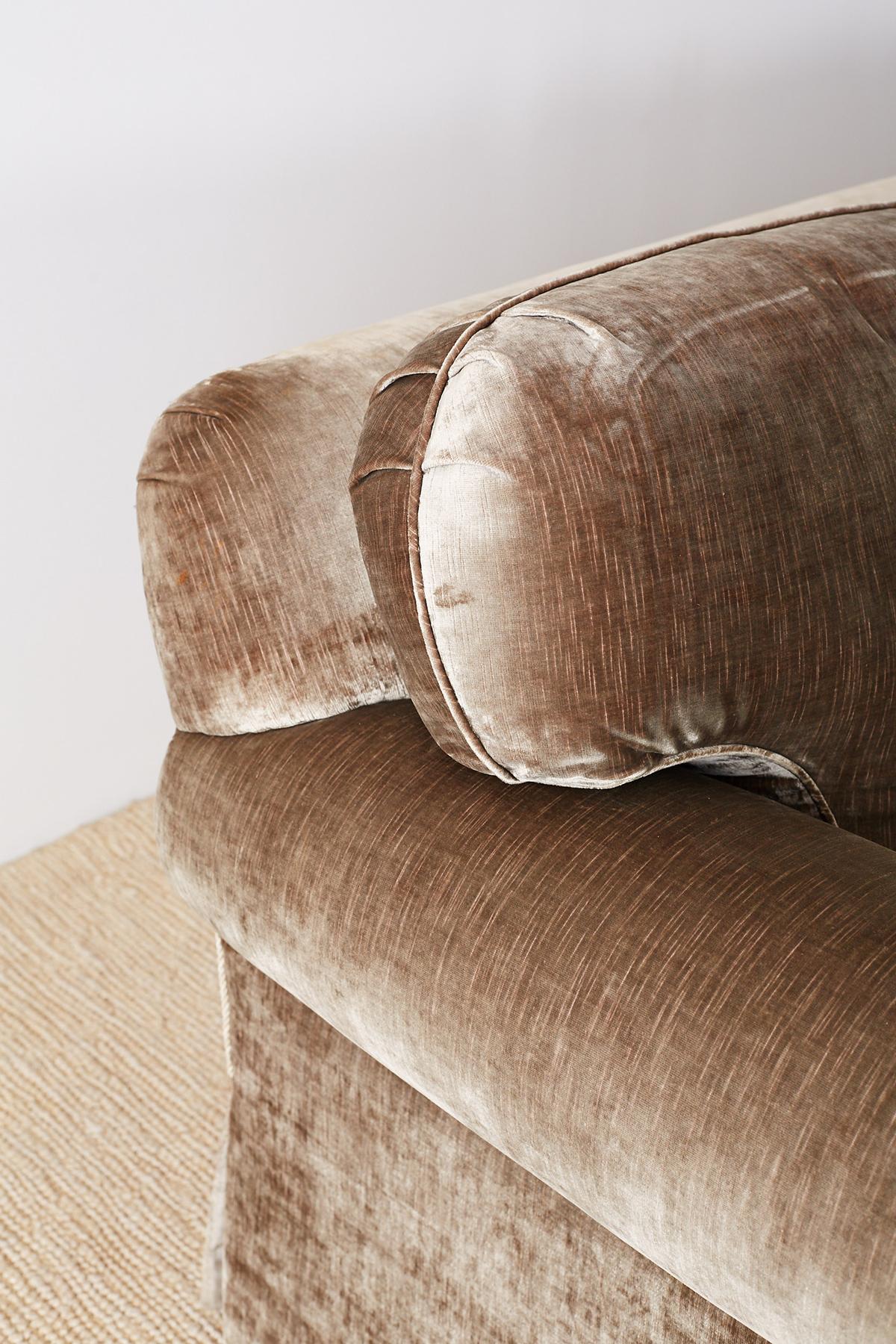 English Style Three-Seat Velvet Sofa 3