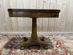 Tavolo da gioco in noce in stile inglese - Restaurato