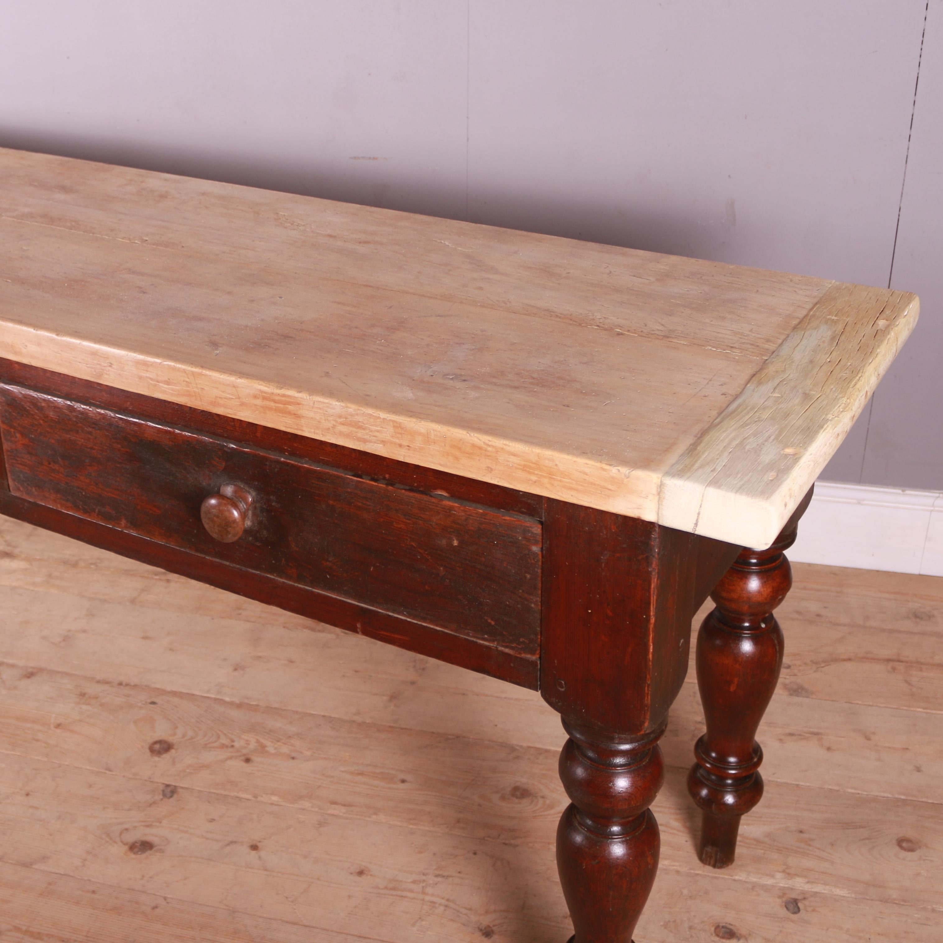 19th Century English Sycamore Topped Dairy Dresser For Sale