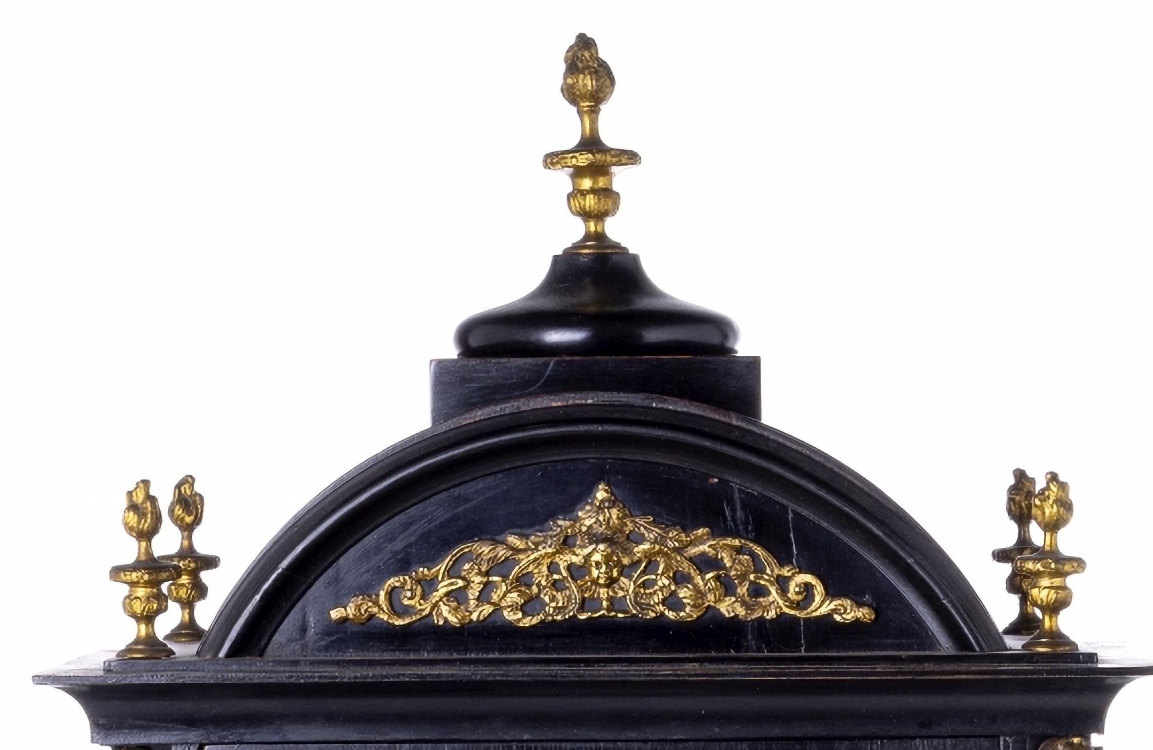 English ENGLISH TABLE CLOCK 19th Century George III style JOHN CREED JENNENS & SON For Sale