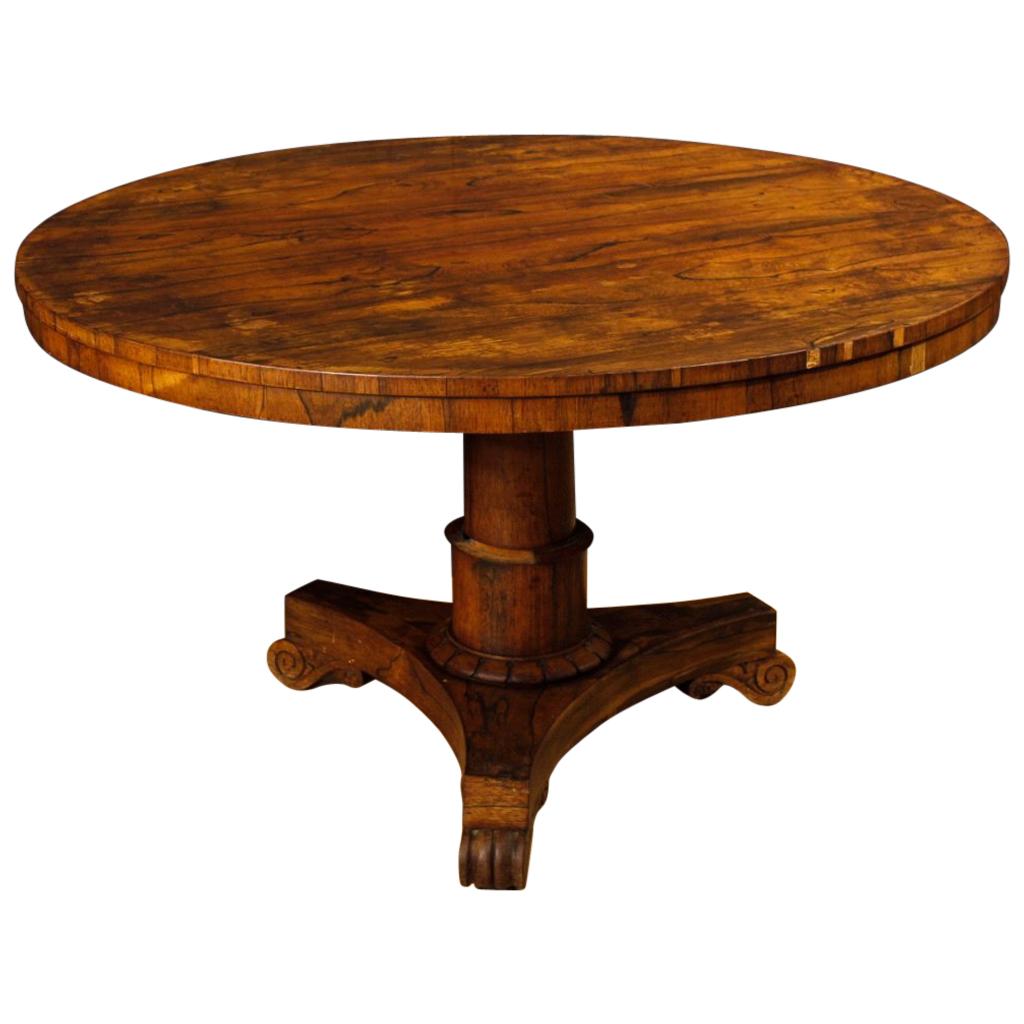 English Table in Palisander and Mahogany from 20th Century