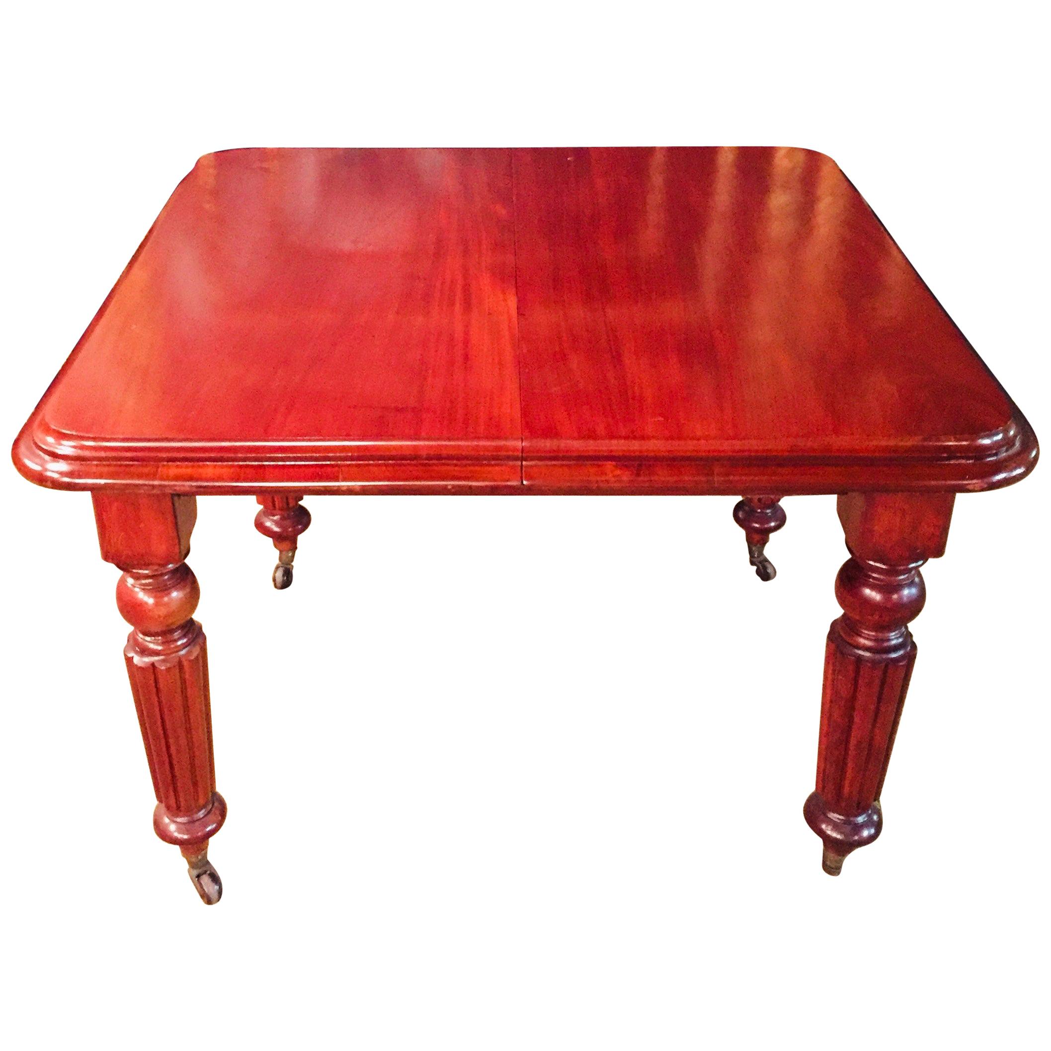 English Table Solid Mahogany circa 1850  Signed.Joseph Fitter