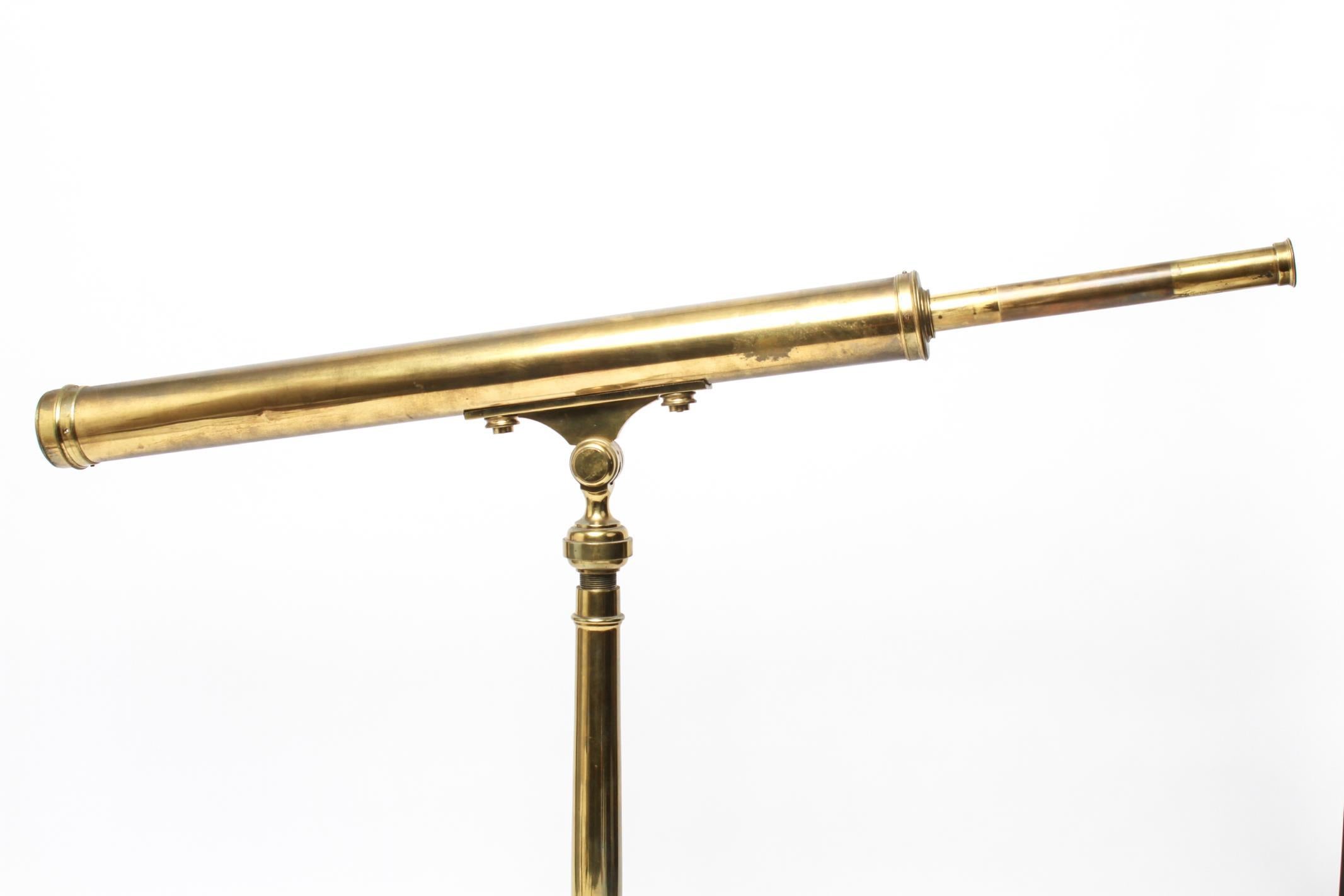 English Tabletop Telescope in Solid Brass 4