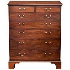 English Tall Chest or High Chest of Drawers from the Georgian Era