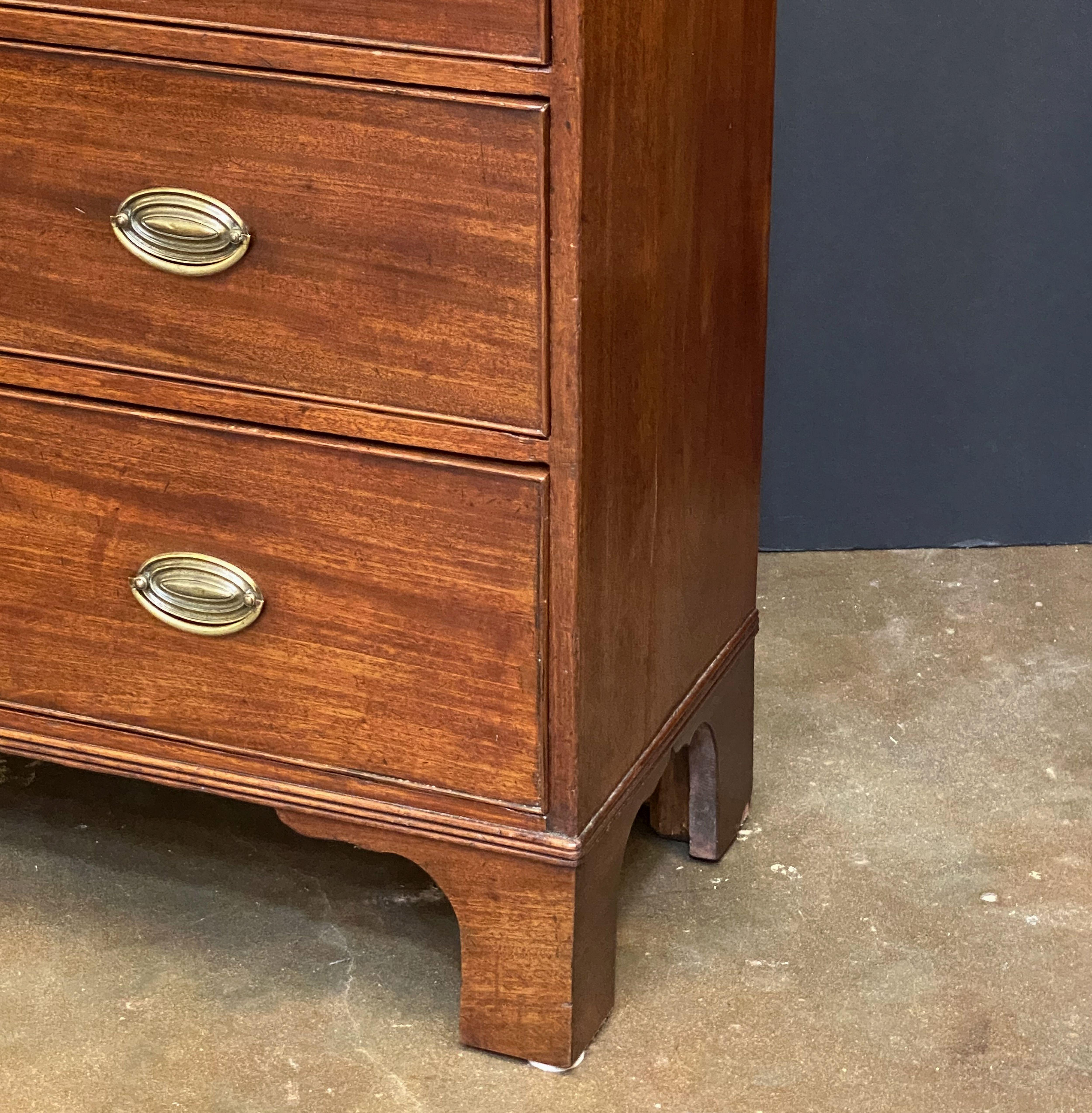 English Tall Chest or High Chest of Drawers of Mahogany 4