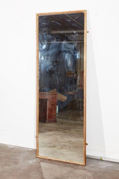 English Tall Giltwood Rope Edge Mirror