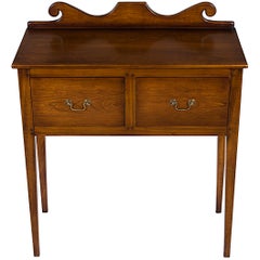 English Tall Two-Drawer Cherry Huntboard Server Sideboard