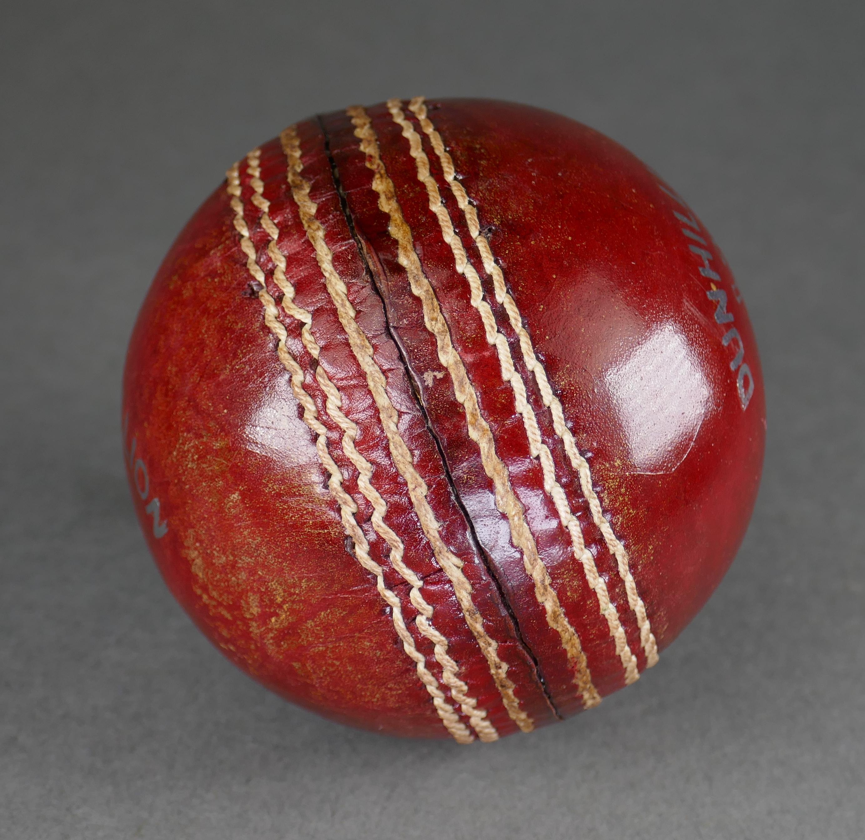 XX secolo Palla da cricket in pelle conciata all'inglese Dunhill by Dunhill of London Club in vendita