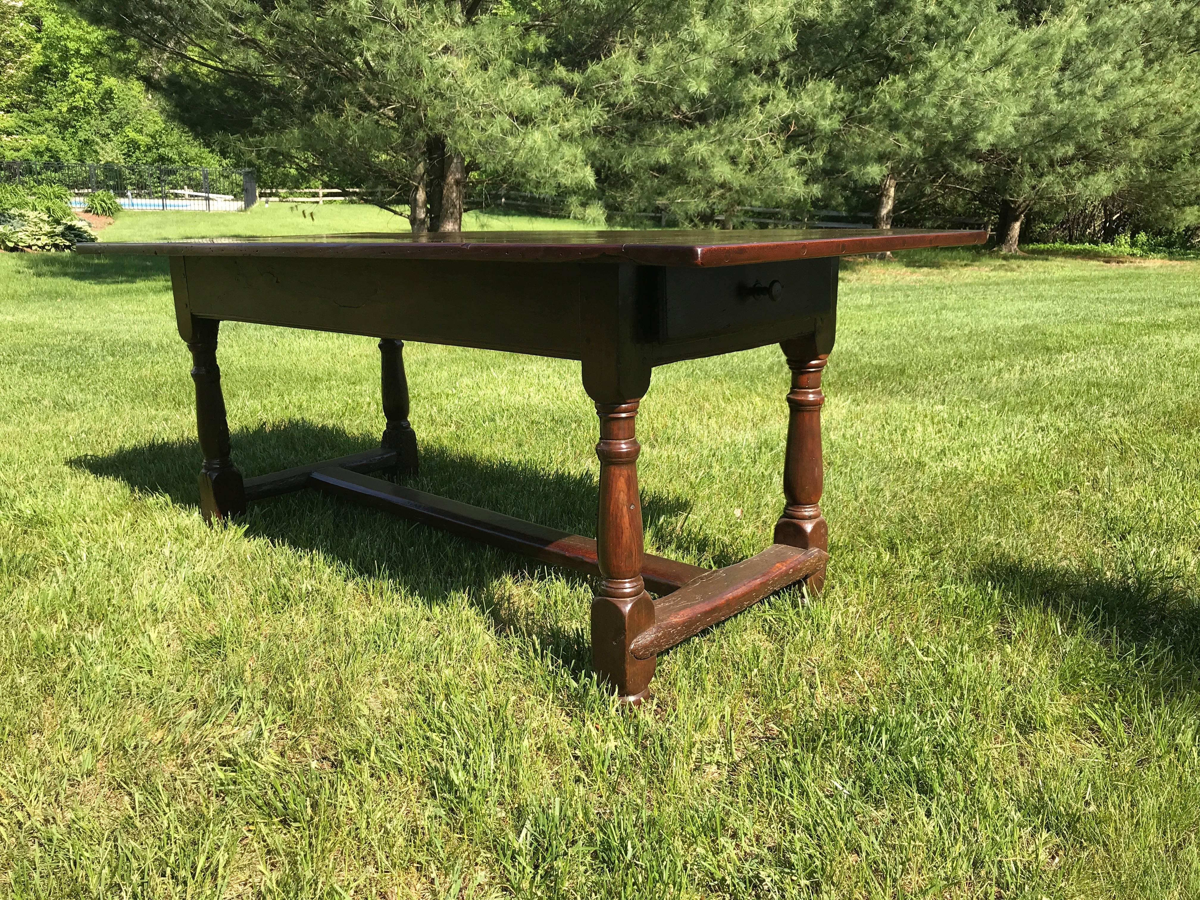 English Tavern Table, Late 18th Century Walnut, Cherry 1