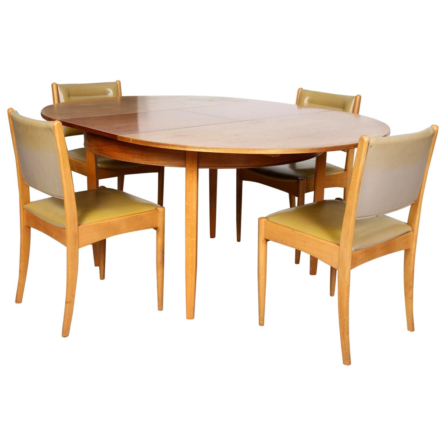 English Teak Dining Table and 4 Chairs