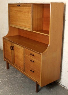 Englisches Sideboard aus Teakholz, Mitte des Jahrhunderts, hoch